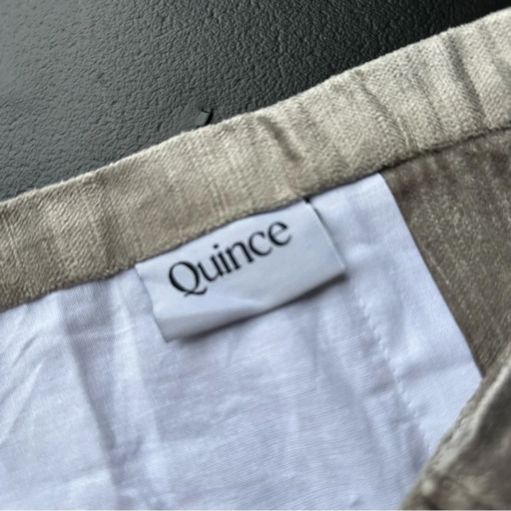 NWOT QUINCE Luster Velvet Curtain Cotton Back Light Filtering Silver 48x96” - Picture 5 of 14